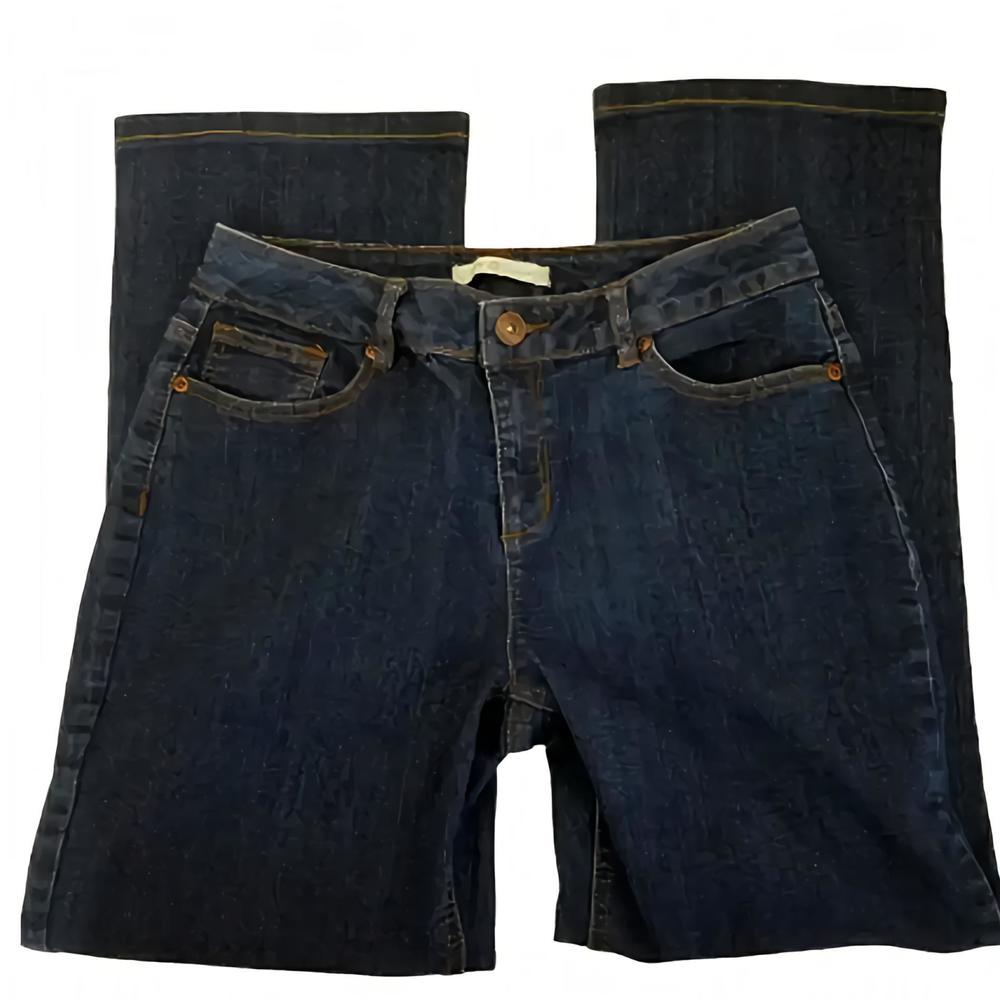 cleo midrise sz 8 petite jeans mid rise dark wash
